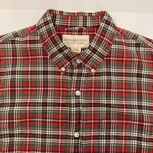 Denim & Supply Ralph Lauren Shirt Mens Large Red Plaid Button Down Casual